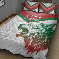 Custom Italy Football Quilt Bed Set Go Gli Azzurri Italian Wolf