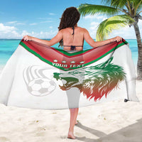 Custom Italy Football Sarong Go Gli Azzurri Italian Wolf
