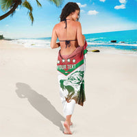 Custom Italy Football Sarong Go Gli Azzurri Italian Wolf