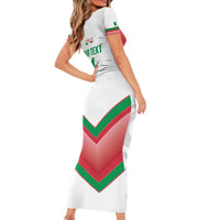 Custom Italy Football Short Sleeve Bodycon Dress Go Gli Azzurri Italian Wolf