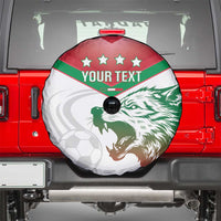 Custom Italy Football Spare Tire Cover Go Gli Azzurri Italian Wolf