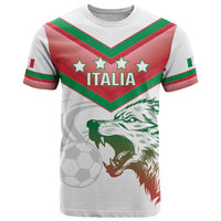 Custom Italy Football T Shirt Go Gli Azzurri Italian Wolf