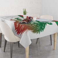 Custom Italy Football Tablecloth Go Gli Azzurri Italian Wolf