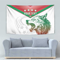 Custom Italy Football Tapestry Go Gli Azzurri Italian Wolf