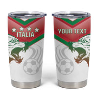 Custom Italy Football Tumbler Cup Go Gli Azzurri Italian Wolf