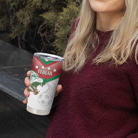 Custom Italy Football Tumbler Cup Go Gli Azzurri Italian Wolf