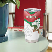 Custom Italy Football Tumbler Cup Go Gli Azzurri Italian Wolf