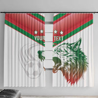 Custom Italy Football Window Curtain Go Gli Azzurri Italian Wolf