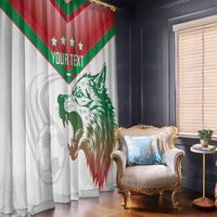 Custom Italy Football Window Curtain Go Gli Azzurri Italian Wolf