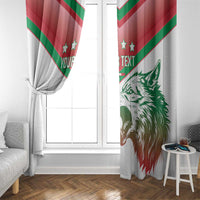 Custom Italy Football Window Curtain Go Gli Azzurri Italian Wolf