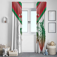 Custom Italy Football Window Curtain Go Gli Azzurri Italian Wolf