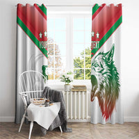 Custom Italy Football Window Curtain Go Gli Azzurri Italian Wolf