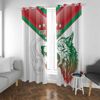 Custom Italy Football Window Curtain Go Gli Azzurri Italian Wolf