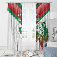 Custom Italy Football Window Curtain Go Gli Azzurri Italian Wolf