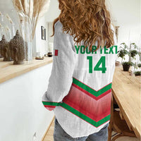 Custom Italy Football Women Casual Shirt Go Gli Azzurri Italian Wolf