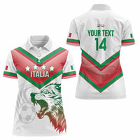 Custom Italy Football Women Polo Shirt Go Gli Azzurri Italian Wolf