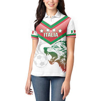 Custom Italy Football Women Polo Shirt Go Gli Azzurri Italian Wolf
