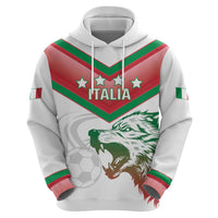 Custom Italy Football Zip Hoodie Go Gli Azzurri Italian Wolf
