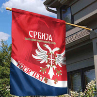 Custom Serbia Football Garden Flag Come On Ealges Coat Of Arms Style