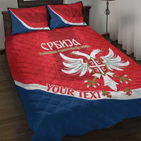 Custom Serbia Football Quilt Bed Set Come On Ealges Coat Of Arms Style