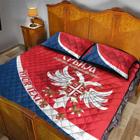 Custom Serbia Football Quilt Bed Set Come On Ealges Coat Of Arms Style