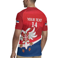 Custom Serbia Football Rugby Jersey Come On Ealges Coat Of Arms Style