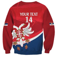 Custom Serbia Football Sweatshirt Come On Ealges Coat Of Arms Style