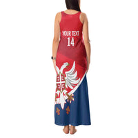 Custom Serbia Football Tank Maxi Dress Come On Ealges Coat Of Arms Style
