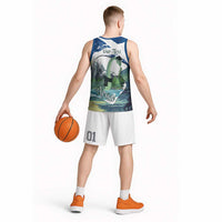 Personalised Nessie Scotland Basketball Jersey Scottish Folklore Loch Ness Monster