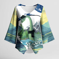 Personalised Nessie Scotland Kimono Sleeve Blouse Scottish Folklore Loch Ness Monster