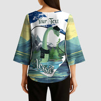 Personalised Nessie Scotland Kimono Sleeve Blouse Scottish Folklore Loch Ness Monster