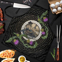 Personalised Loch Ness Monster Scotland Apron Nessie Bagpipe Scottish Thistle Celtic Knot