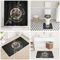 Personalised Loch Ness Monster Scotland Bathroom Set Nessie Bagpipe Scottish Thistle Celtic Knot