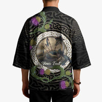 Personalised Loch Ness Monster Scotland Kimono Nessie Bagpipe Scottish Thistle Celtic Knot