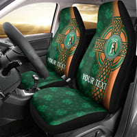 Custom Ireland Cricket Car Seat Cover 2024 Celtic Shamrock Go Champions - Wonder Print Shop