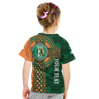 Custom Ireland Cricket Kid T Shirt 2024 Celtic Shamrock Go Champions - Wonder Print Shop