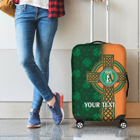 Custom Ireland Cricket Luggage Cover 2024 Celtic Shamrock Go Champions - Wonder Print Shop