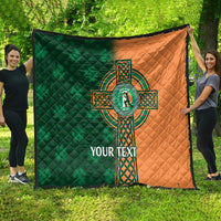 Custom Ireland Cricket Quilt 2024 Celtic Shamrock Go Champions - Wonder Print Shop