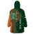 Custom Ireland Cricket Wearable Blanket Hoodie 2024 Celtic Shamrock Go Champions