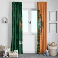 Custom Ireland Cricket Window Curtain 2024 Celtic Shamrock Go Champions - Wonder Print Shop