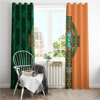 Custom Ireland Cricket Window Curtain 2024 Celtic Shamrock Go Champions - Wonder Print Shop