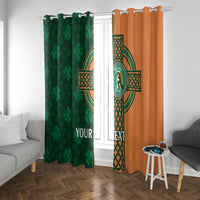 Custom Ireland Cricket Window Curtain 2024 Celtic Shamrock Go Champions - Wonder Print Shop