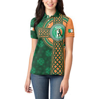 Custom Ireland Cricket Women Polo Shirt 2024 Celtic Shamrock Go Champions - Wonder Print Shop
