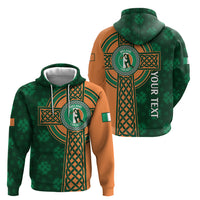 Custom Ireland Cricket Zip Hoodie 2024 Celtic Shamrock Go Champions - Wonder Print Shop