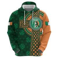 Custom Ireland Cricket Zip Hoodie 2024 Celtic Shamrock Go Champions - Wonder Print Shop