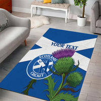 Custom Scotland Cricket Area Rug 2024 Scottish Thistle Flag Style - Wonder Print Shop