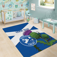 Custom Scotland Cricket Area Rug 2024 Scottish Thistle Flag Style - Wonder Print Shop