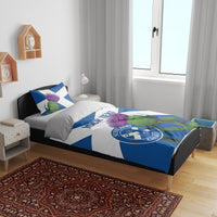 Custom Scotland Cricket Bedding Set 2024 Scottish Thistle Flag Style - Wonder Print Shop