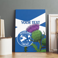 Custom Scotland Cricket Canvas Wall Art 2024 Scottish Thistle Flag Style - Wonder Print Shop
