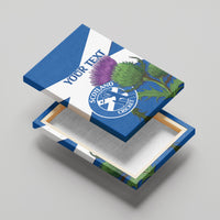 Custom Scotland Cricket Canvas Wall Art 2024 Scottish Thistle Flag Style - Wonder Print Shop